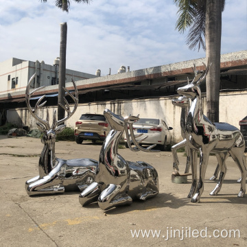 Stainless Steel Deer Sculpture